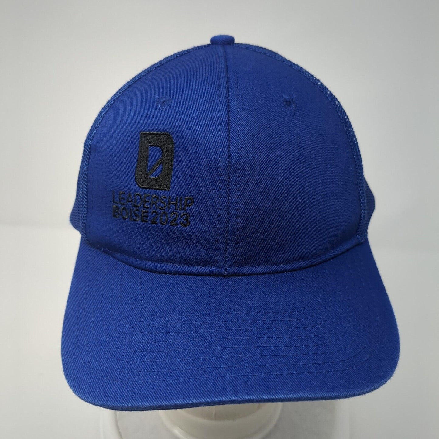 Leadership Boise 2023 Snapback Trucker Hat Blue One Size Adjustable Mesh Back