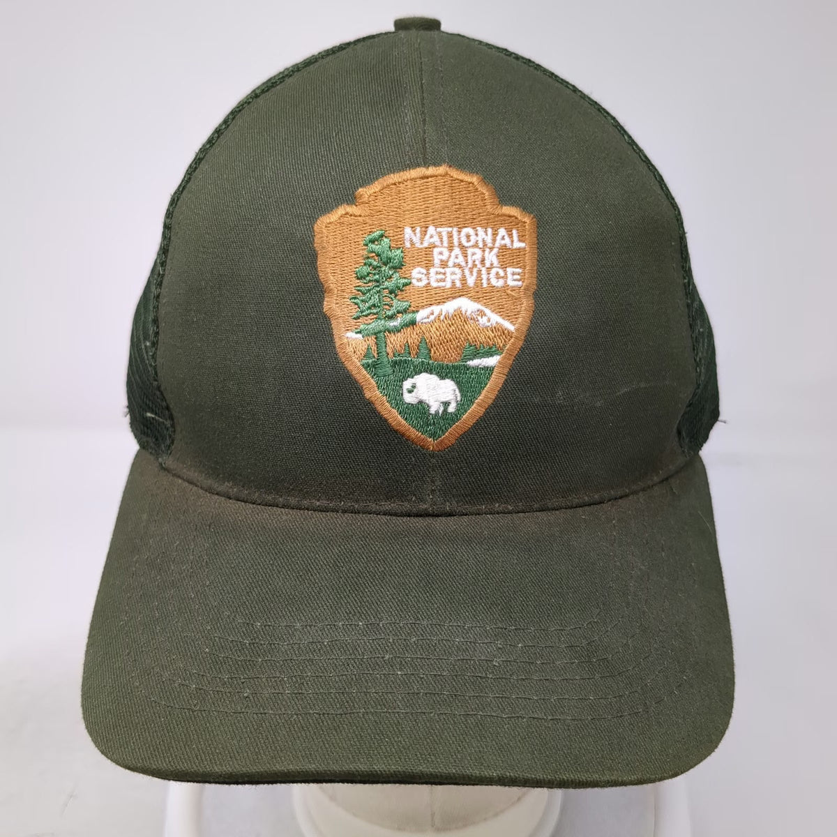 R&R Uniform Trucker Hat Green XL National Park Service Mesh Snapback USA Vintage