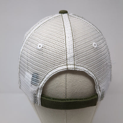 Mega Blast Strapback Trucker Hat Green One Size Adjustable Mesh Back District