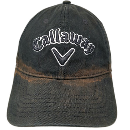 Callaway Baseball Cap Black One Size Slideback Cotton Adjustable Logo Golf Hat