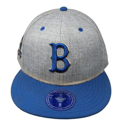 Ebbets Field Flannels Baseball Cap Gray Blue 8 Brooklyn Royal Giants Fitted Hat