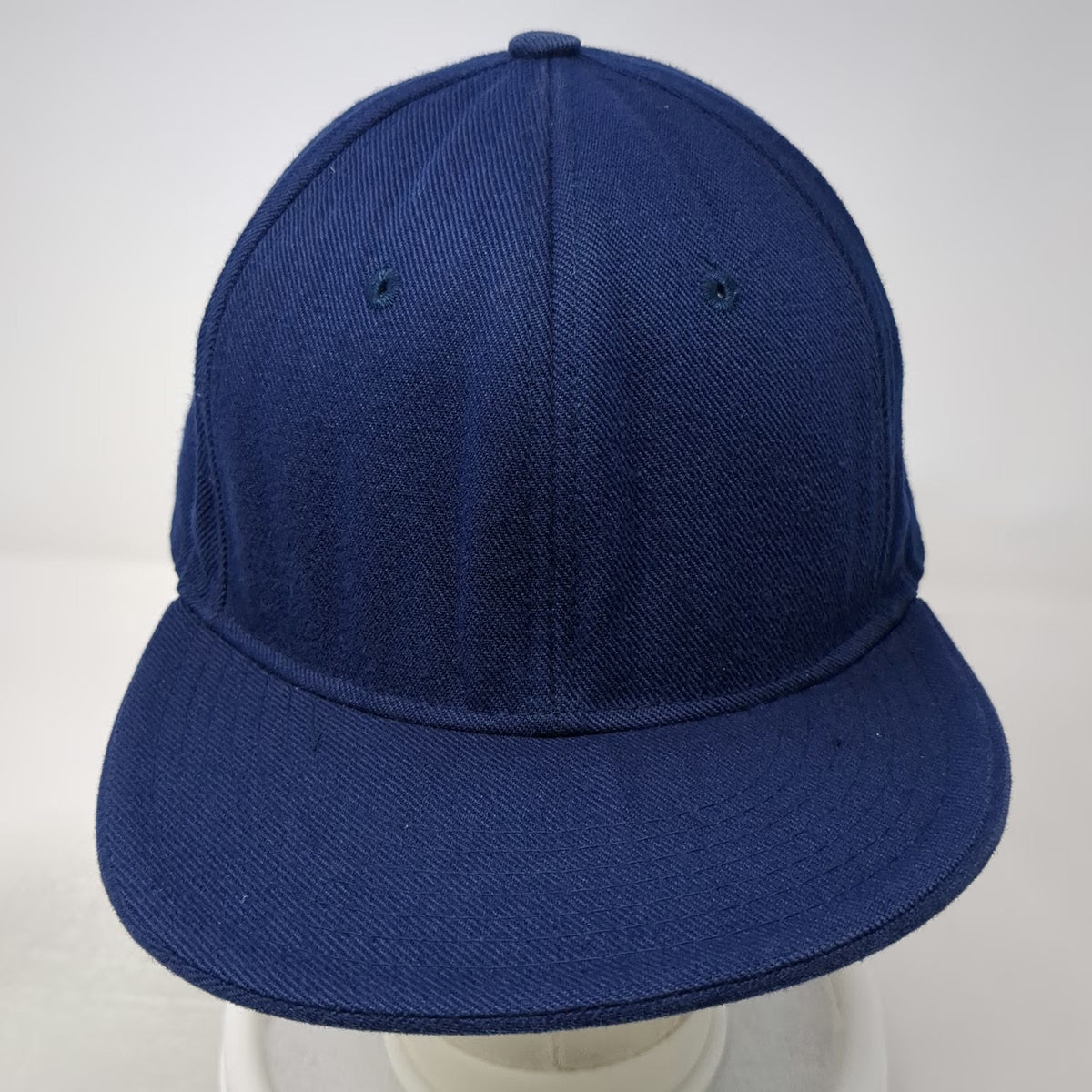 HATCO Baseball Cap Blue 7 3/8 Flat Bill Structured Acrylic Fitted Blank Hat