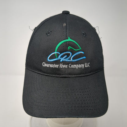 Clearwater River Company LLC Strapback Hat Black One Size Solid 6 Panel