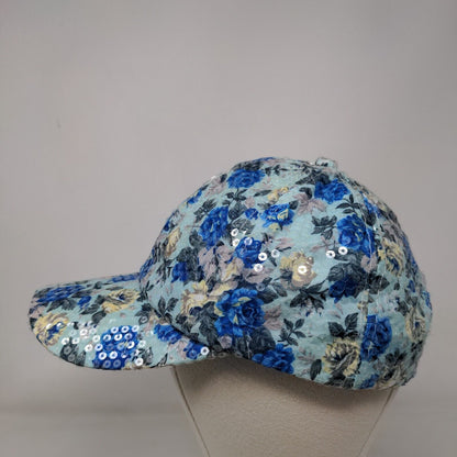 Floral Sequin Sparkle Strapback Hat Multi One Size Adjustable 6 Panel