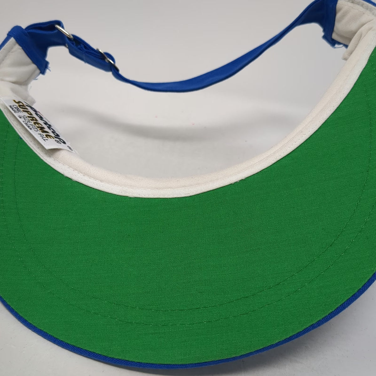 Sportcap Supreme Visor Blue One Size Community Home Health Hat Green Underbrim