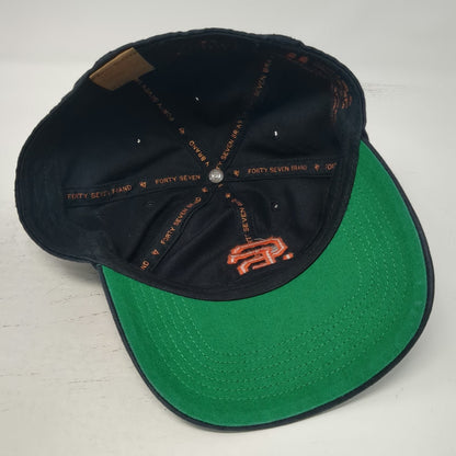 '47 San Francisco Giants MLB Baseball Cap Black M Fitted Green Underbrim Hat