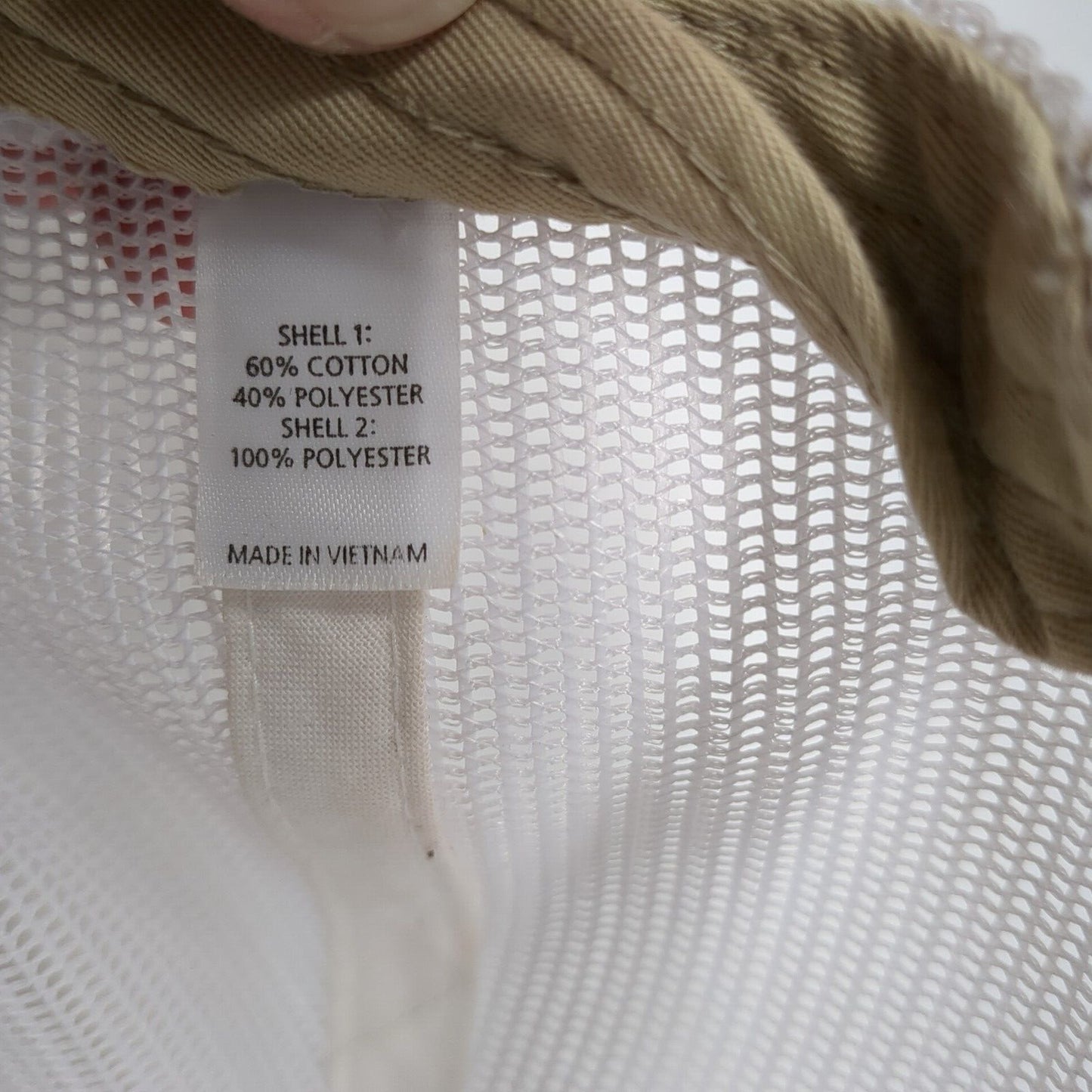 Idaho Snapback Mesh Back Trucker Hat Tan One Size Embroidered 6 Panel