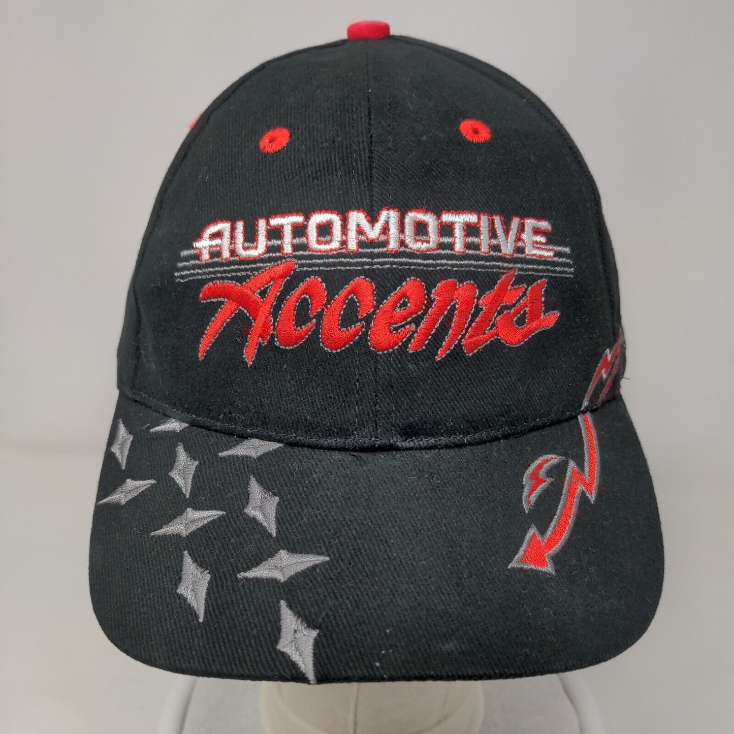 Automotive Accents Strapback Hat Black OSFA Embroidered Eustis Florida