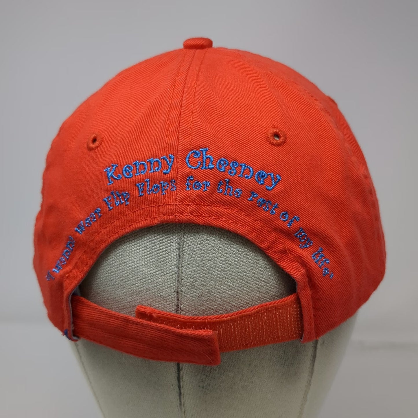 Kenny Chesney Baseball Cap Orange OS Flip Flop Summer Tour 2007 Concert Hat