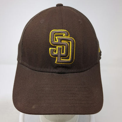 San Diego Padres MLB New Era Baseball Cap Brown L Mesh Back Stretch Fit Hat