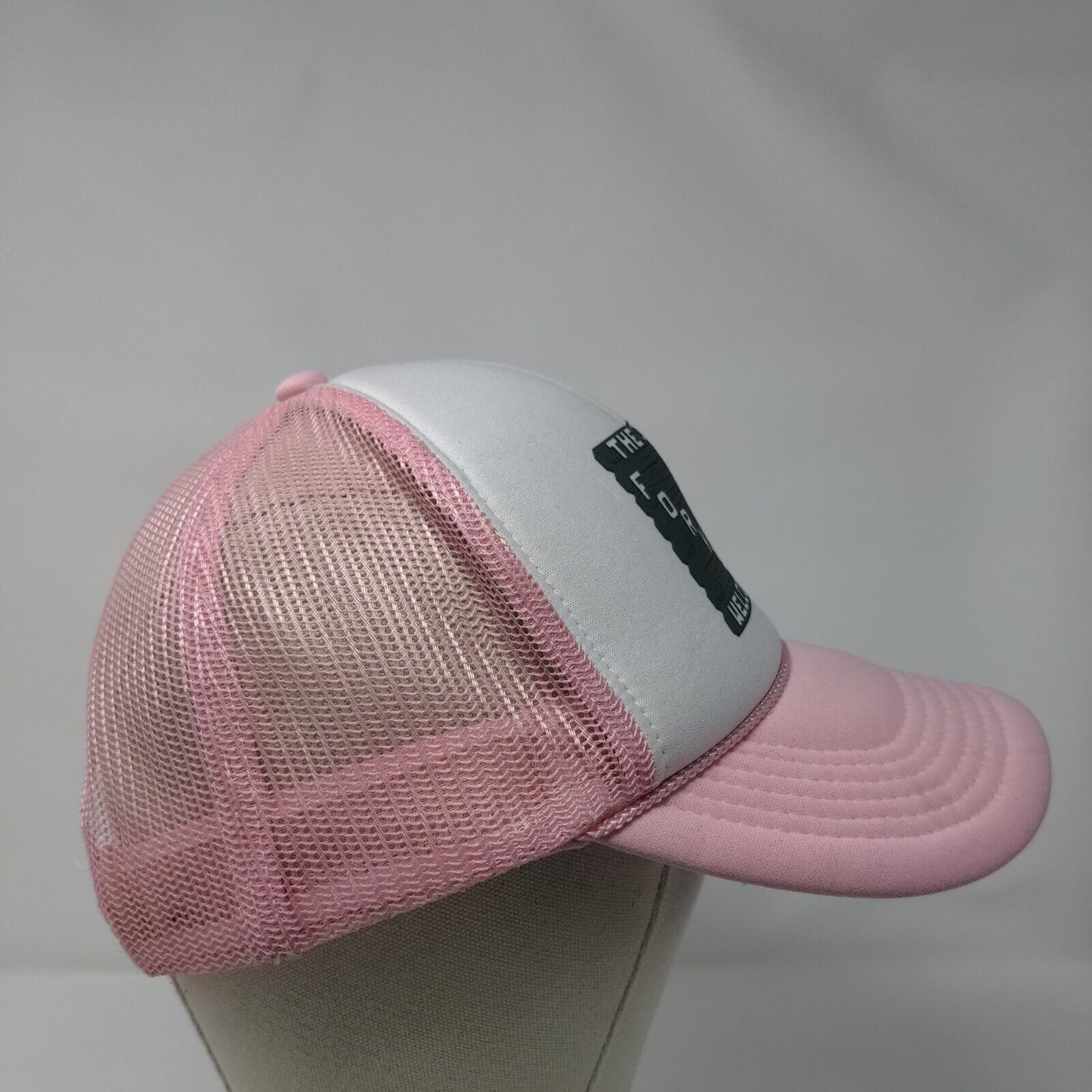 The City of Forks Welcome You Snapback Trucker Hat Pink OS Mesh Back Rope Nissun