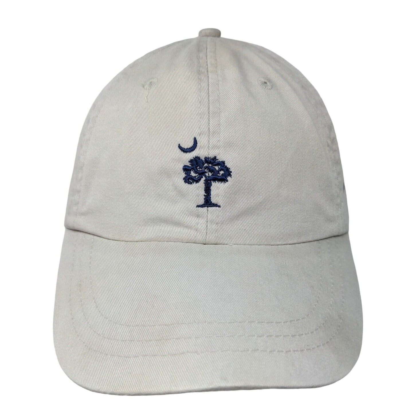 South Carolina Palmetto Tree Moon Slideback Hat Tan One Size Embroidered