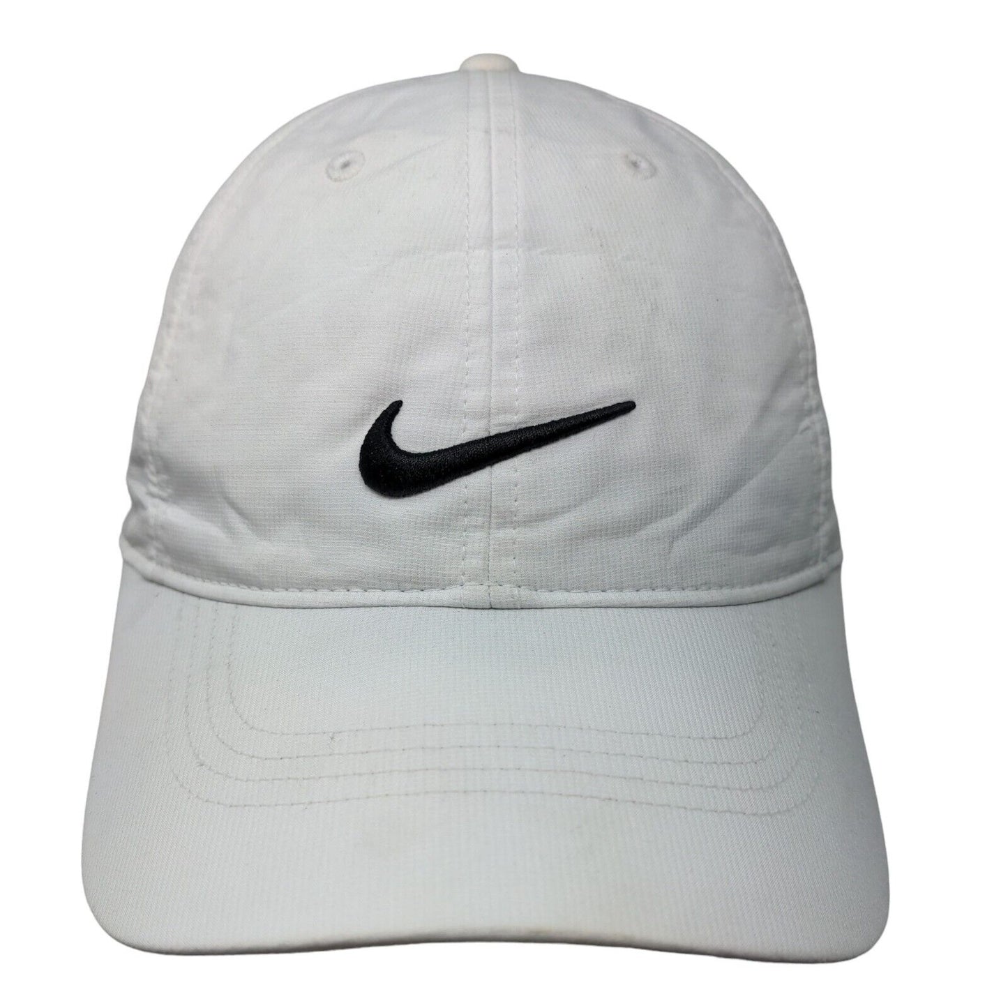 Nike Swoosh Strapback Hat White OSFM Embroidered Legacy91 Dri-Fit