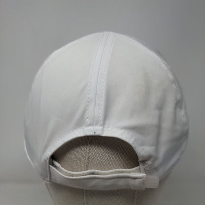 Champion Strapback Hat White One Size Adjustable Embroidered Breathable 6 Panel