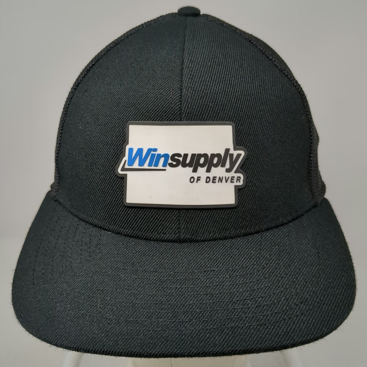 Branded Bills Winsupply of Denver Trucker Hat Black One Size Snapback Mesh