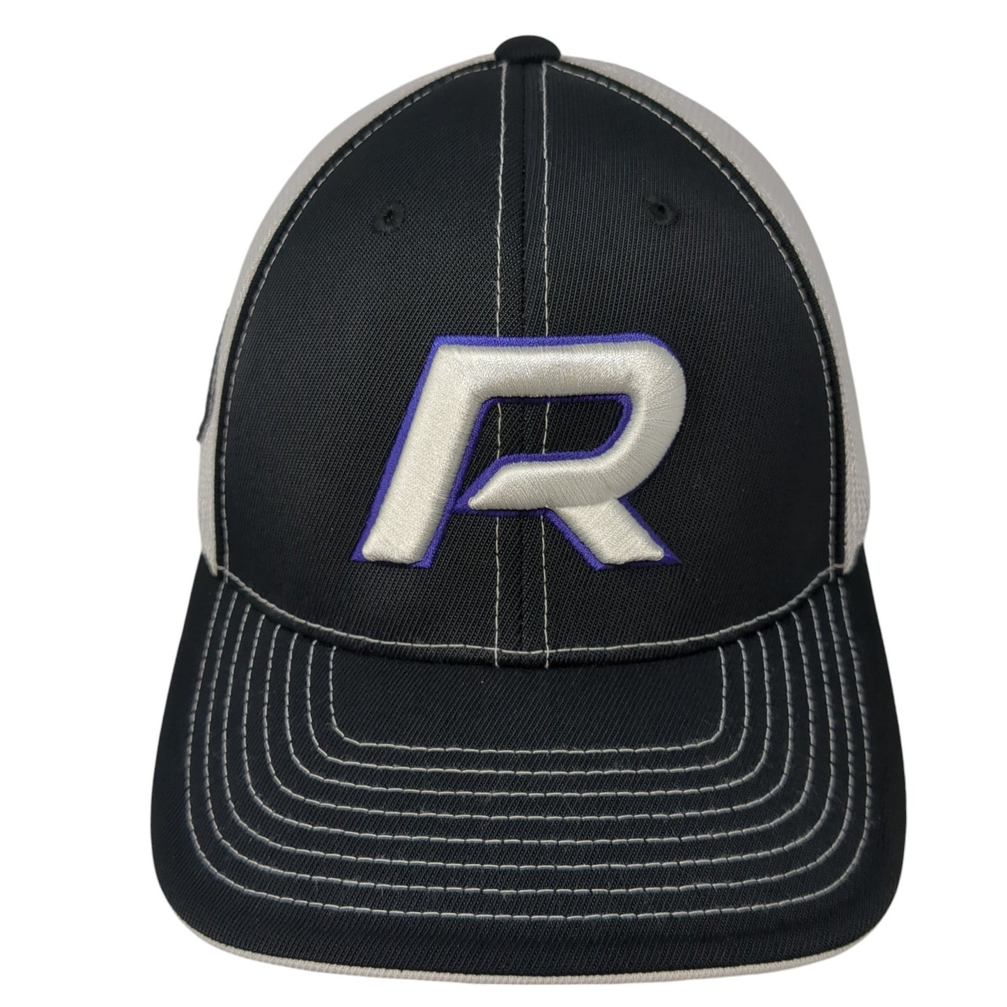Rocky Herb Fitted Trucker Hat Black 8 Embroidered Mesh Back Pacific Headwear