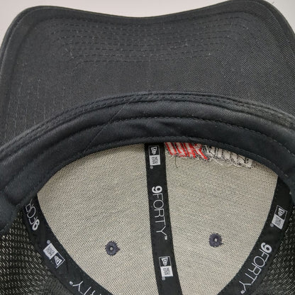 New Era Trucker Hat Black One Size OK 4WD Snapback Mesh Back Curved Bill