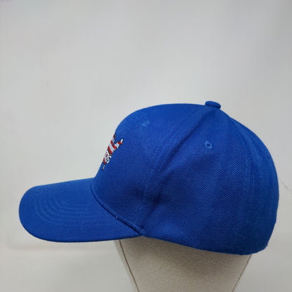 Since 1776 Strapback Hat Blue One Size Adjustable Embroidered Patriotic 6 Panel