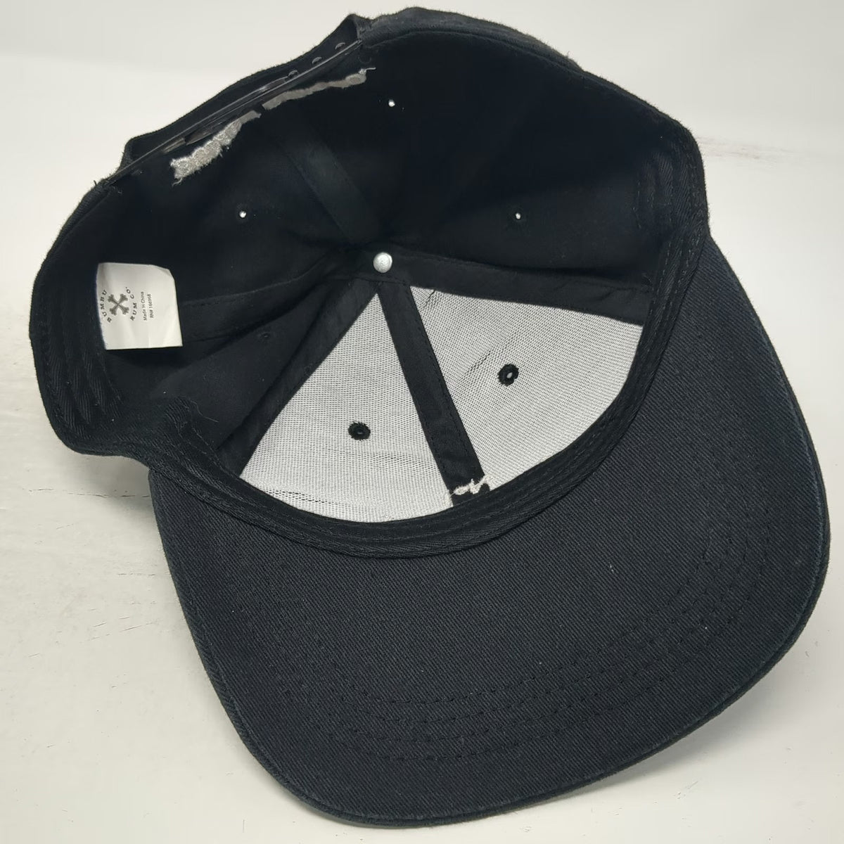 Bumbu Rum Co. Snapback Hat Black One Size Embroidered Logo Cotton 6 Panel Cap