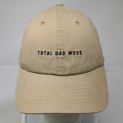 Wembley Baseball Cap Beige One Size Total Dad Move Slideback Hat Curved Brim