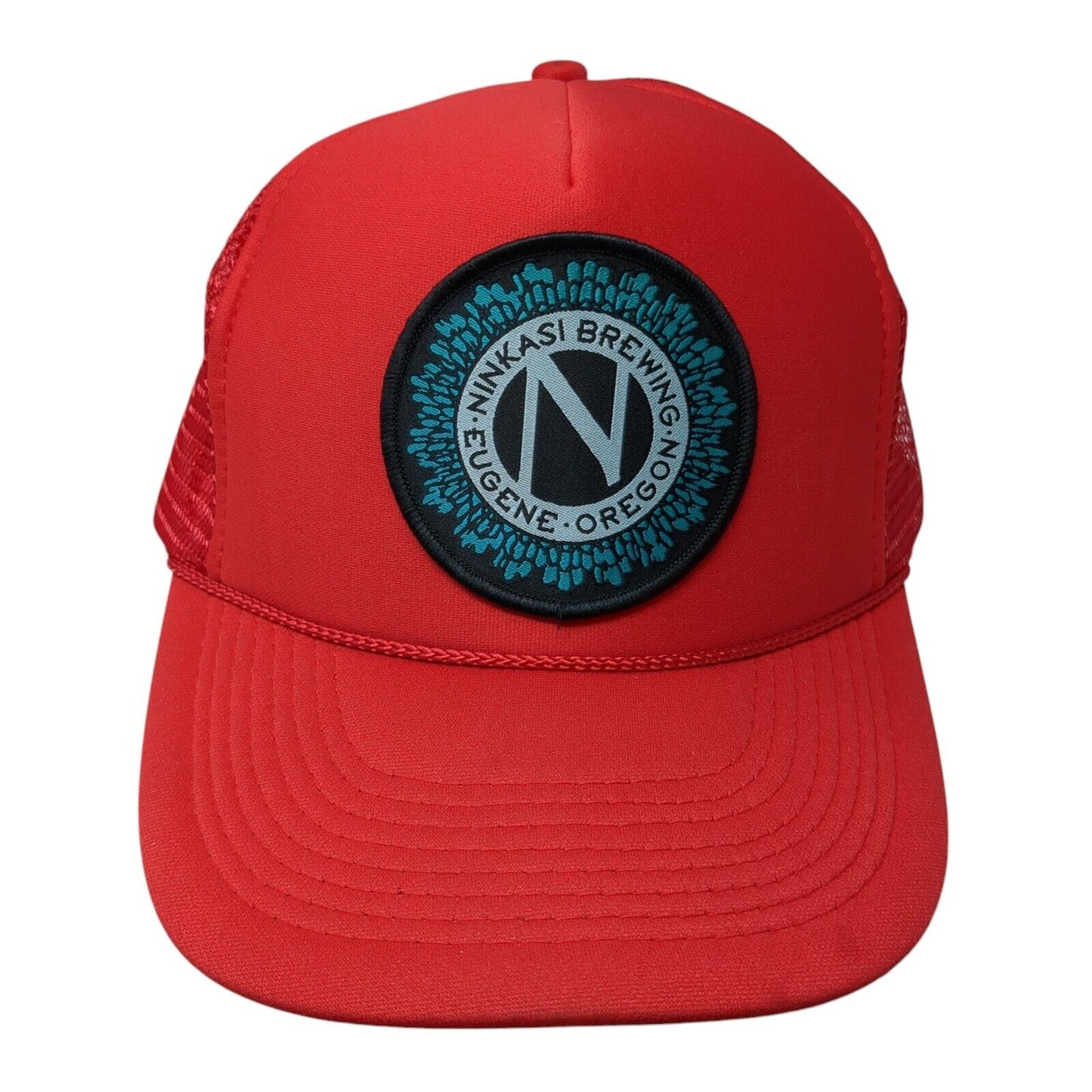 Ninkasi Brewing Oregon Eugene Snapback Trucker Hat Red Adjustable Mesh Rope Otto