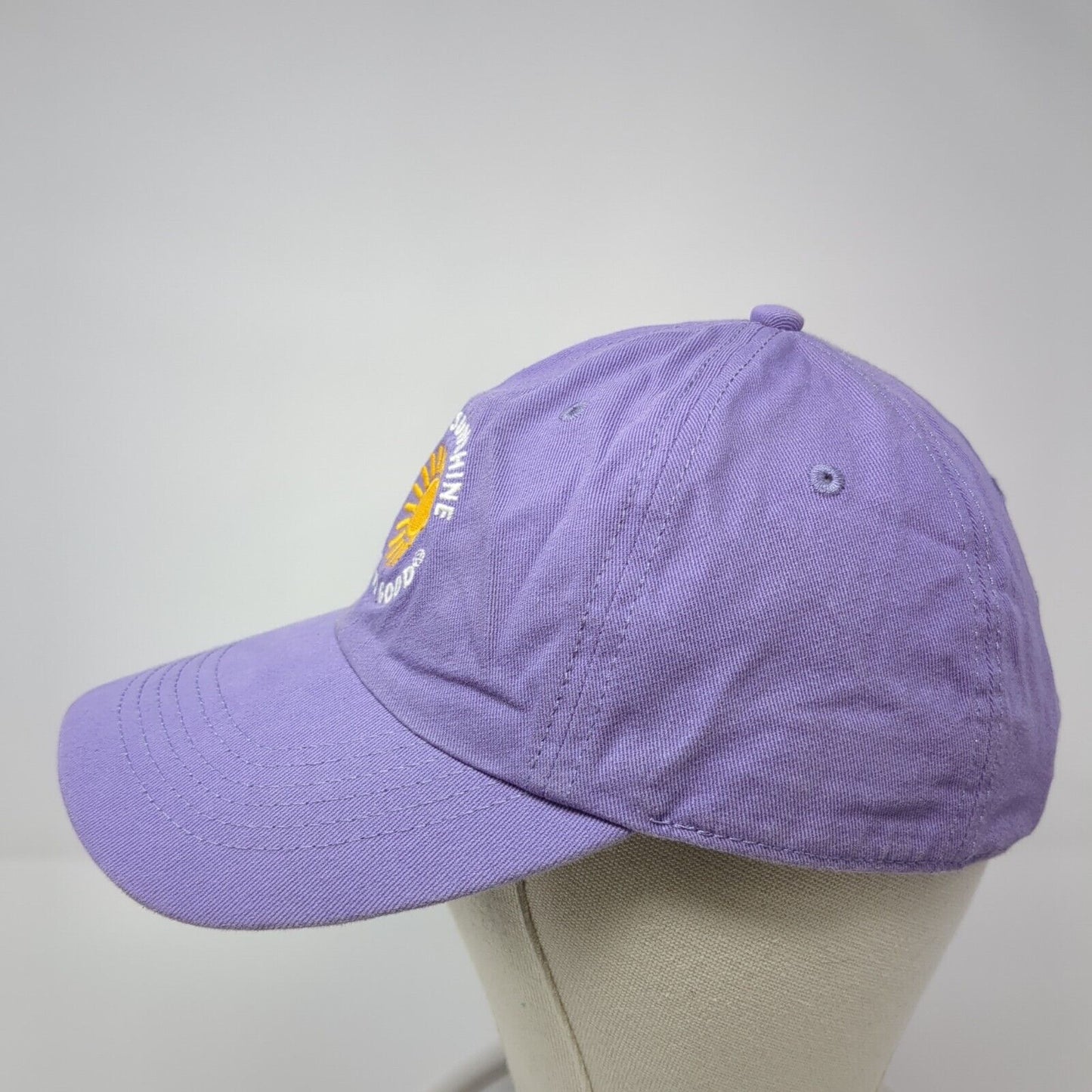 Hello Sunshine Life Is Good Slideback Hat Purple One Size Adjustable