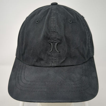 Hurley Baseball Cap Black One Size Tonal Logo Cotton Nylon Blend Slideback Hat