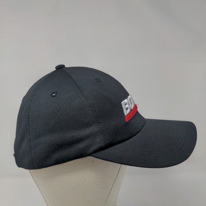 Borja Strapback Hat Black OSFA Adjustable Embroidered 6 Panel Polyester