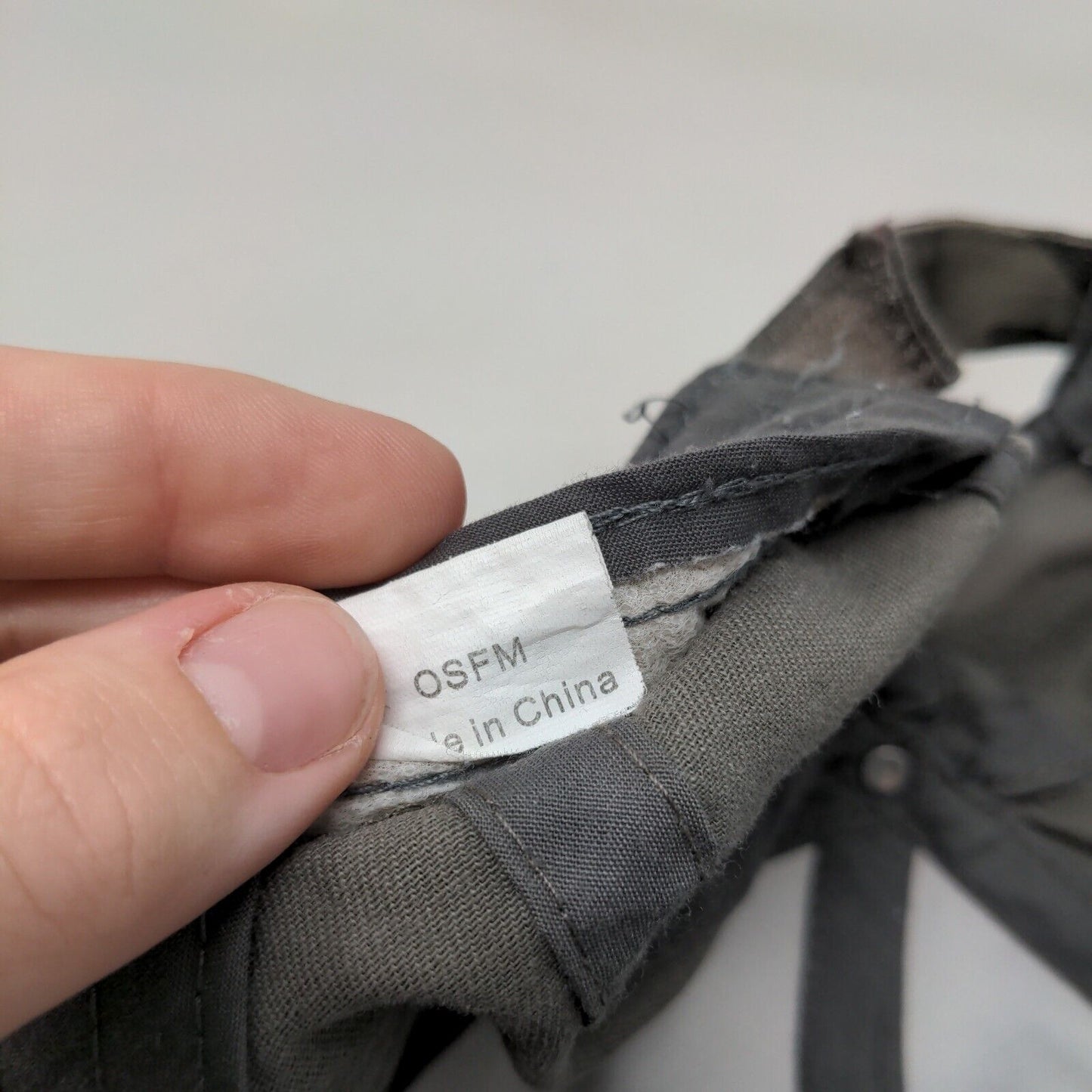 Unbranded Strapback Hat Gray Camo OSFM Adjustable Vent Holes 6 Panel