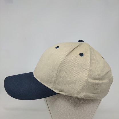 Otto Strapback Hat Tan OSFM Adjustable Vented Holes Adjustable 6 Panel Blank