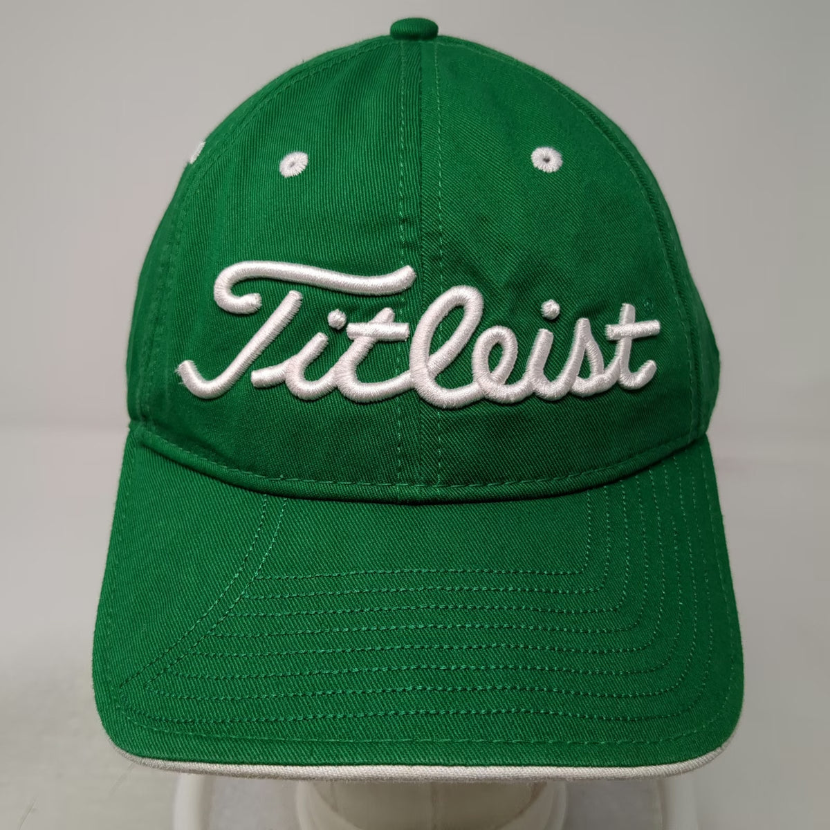 Titleist Baseball Cap Green One Size Slideback Cotton Embroidered Golf Hat