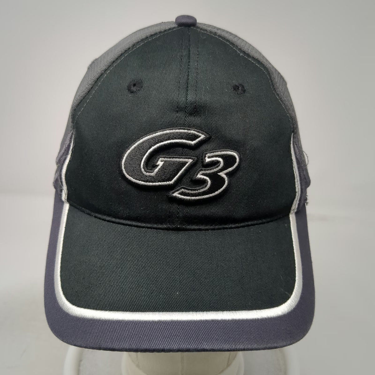 HiCORP Baseball Cap Black Gray G3 One Size Mesh Back Strapback A Great Catch Hat
