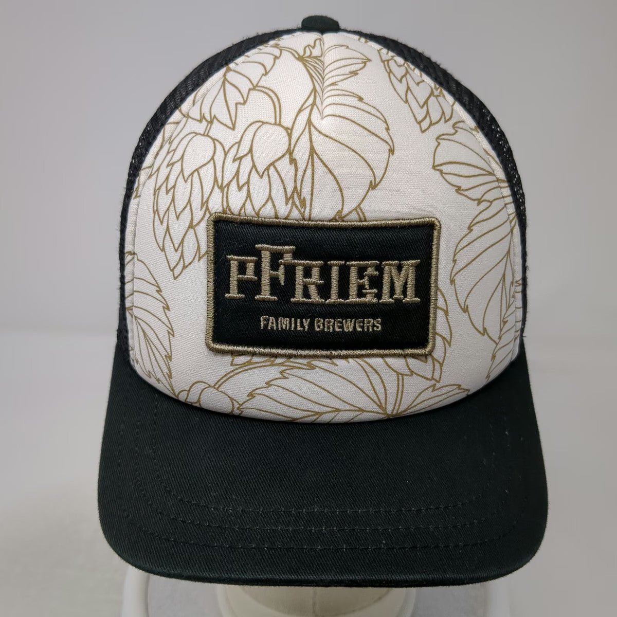 Pistil Trucker Hat White One Size Mesh Snapback pFriem Family Brewers Hops Logo