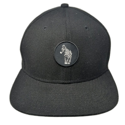 Yea.Nice Snapback Black One Size Hat Zebra Patch Flat Brim Structured 6-Panel
