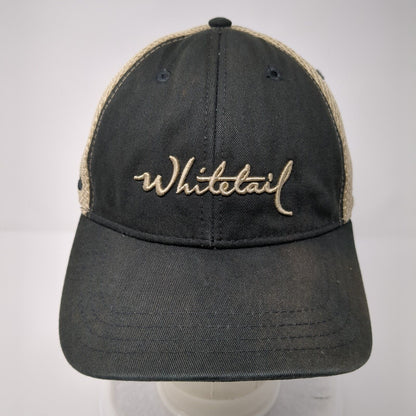 Whitetail Staff Strapback Mesh Back Hat Black One Size Adjustable Pukka