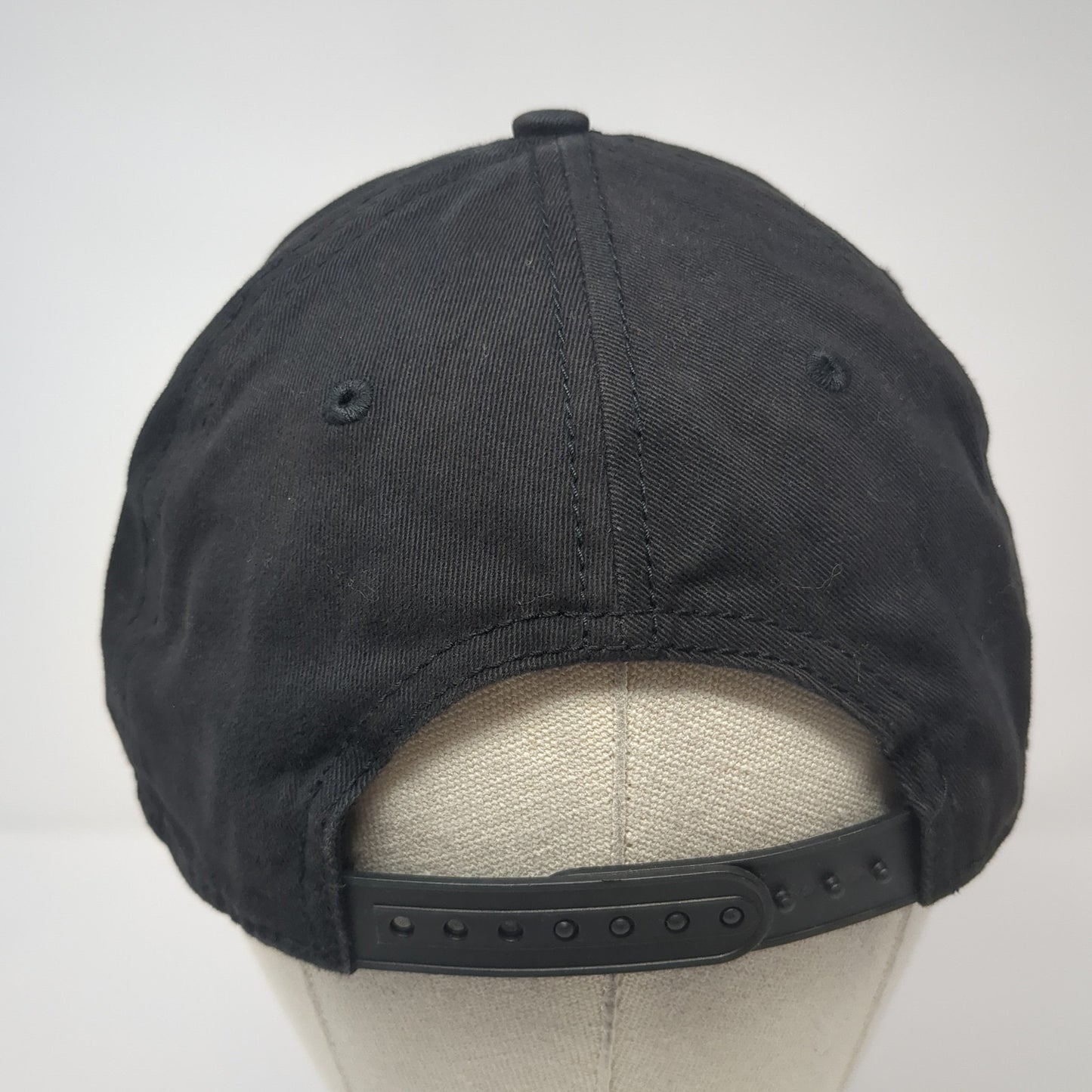 American Flag Snapback Hat Black One Size Adjustable Solid H3 Headwear