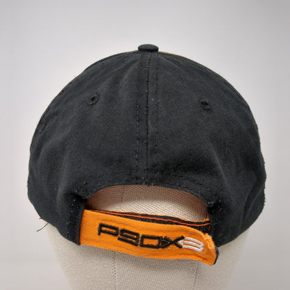 P90X3 Strapback Hat Black One Size Adjustable Embroidered 6 Panel Cotton