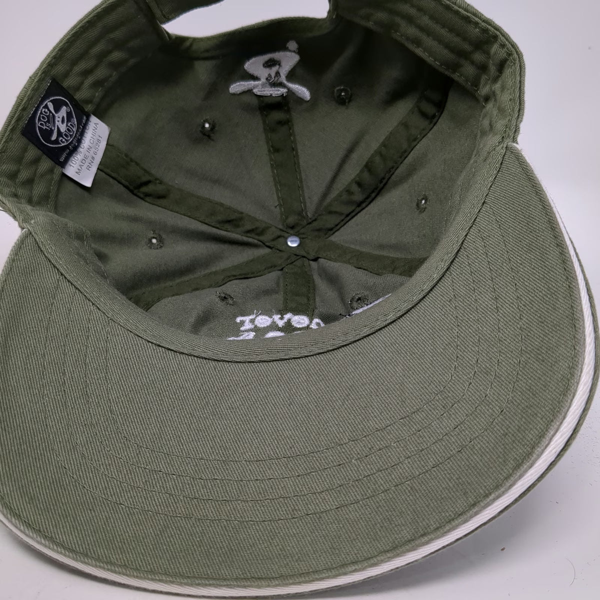 Dog is Good Baseball Cap Green One Size Camp Alone Hot Dog Fire Strapback Hat