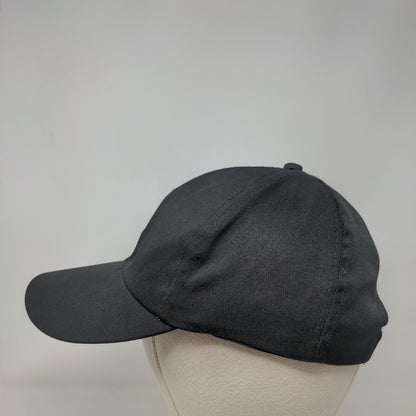 Unbranded Strapback Hat Black One Size Solid Blank Adjustable 6 Panel