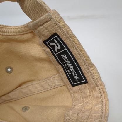 Richardson Baseball Cap Beige One Size ALL IN Embroidered Logo Slideback Hat