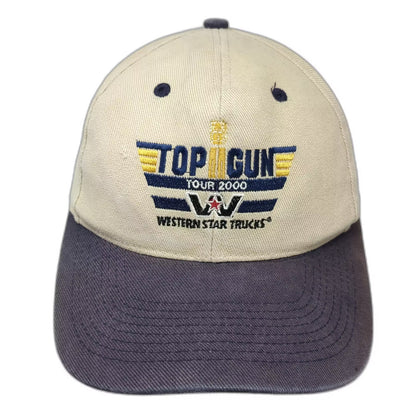 Falcon Western Star Trucks Top Gun Tour 2000 CAT Hat Beige Blue OS Baseball Cap