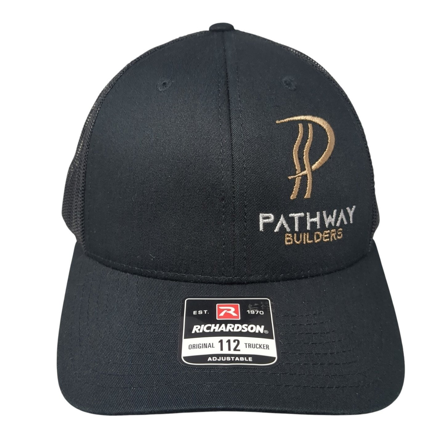 Pathway Builders Snapback Trucker Hat Black One Size Mesh Back Outdoor