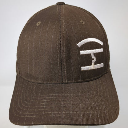 Flexfit Baseball Cap Brown XL Powder River Rodeo #23 Hat Fitted Embroidered