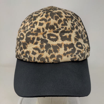 Leopard Print Snapback Mesh Back Trucker Hat Multi OSFA Adjustable
