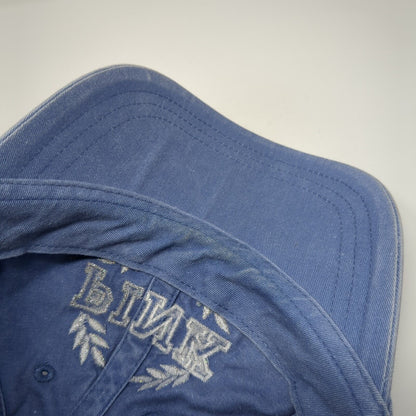 PINK Slideback Hat Blue OS Adjustable Glittered Embroidered Victoria's Secret