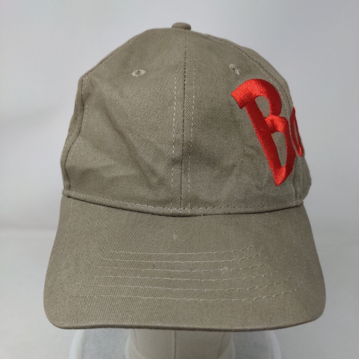 Bojangles Slideback Hat Tan One Size Embroidered Adjustable 6 Panel