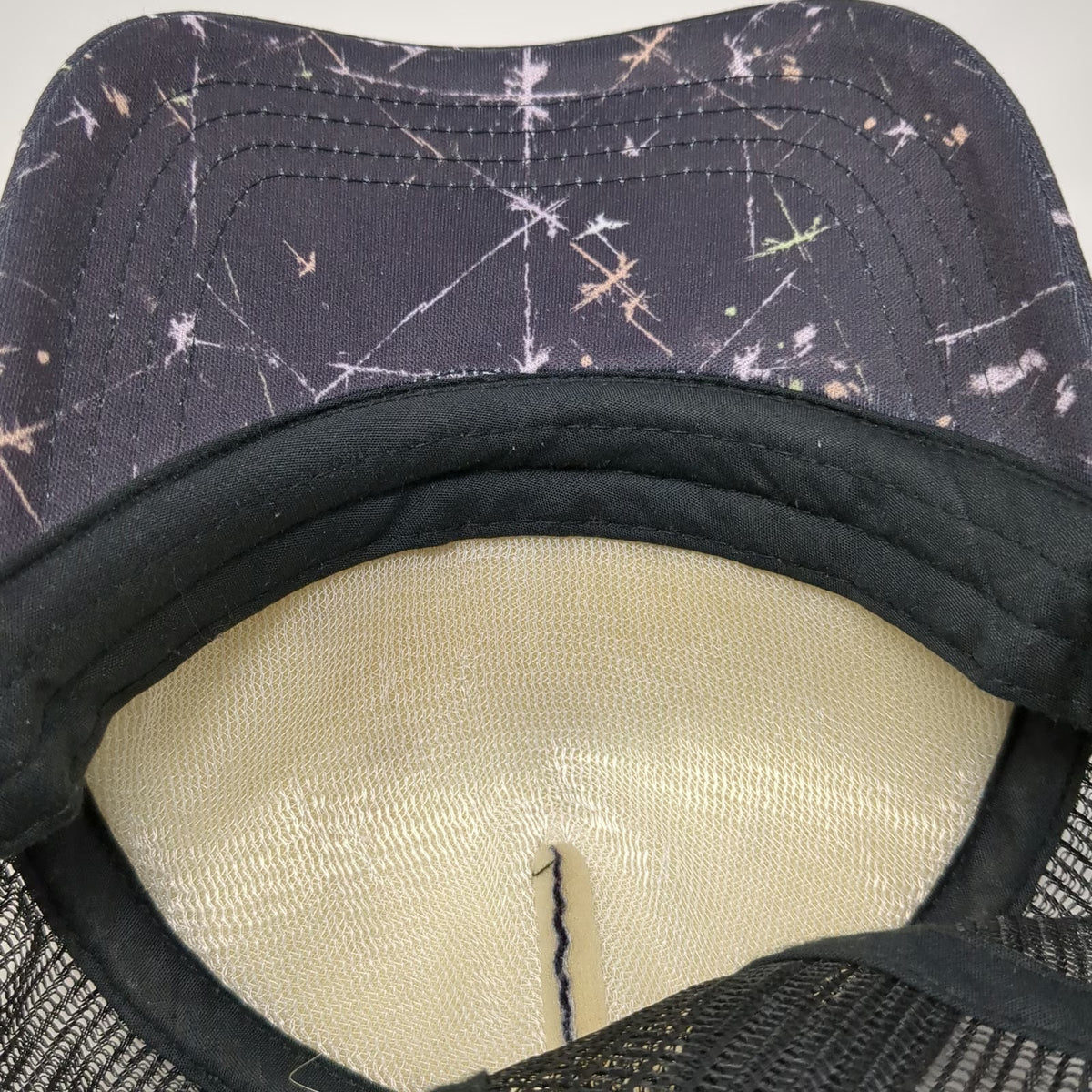 Volcom Trucker Hat Black One Size Starburst Print Mesh Back Snapback Logo Hat