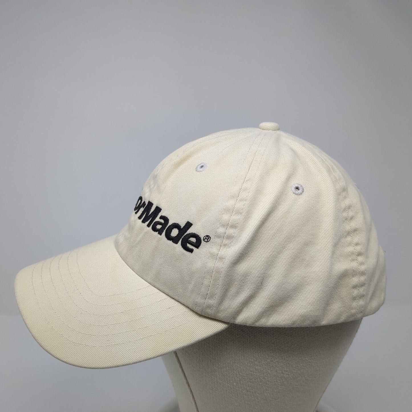 TaylorMade Slideback Golf Hat Tan One Size Adjustable Embroidered 6 Panel