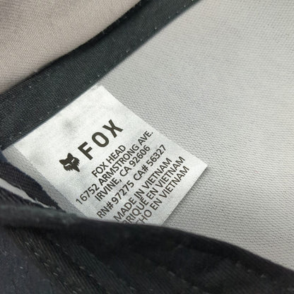 Fox 5 Panel Hat Gray Black One Size Snapback Cotton Graphic MX MFG Logo Motor