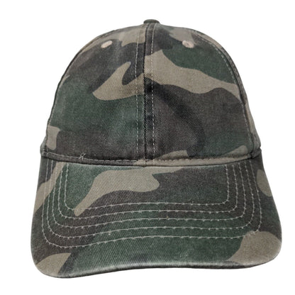 Unbranded Strapback Hat Camouflage OSFM Adjustable Vented Holes 6 Panels